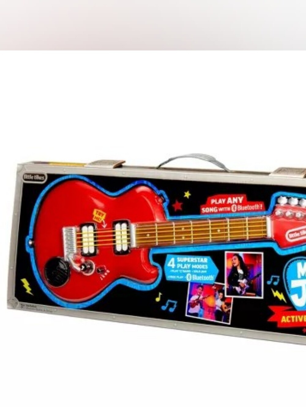 Kid's Red Electric Toy Guitar with Bluetooth Play - Little Town